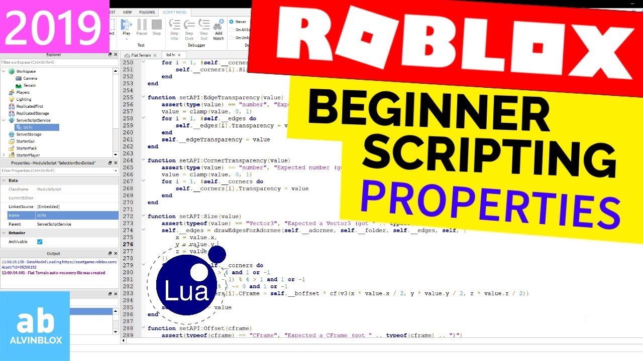 Beginners Roblox Scripting Properties