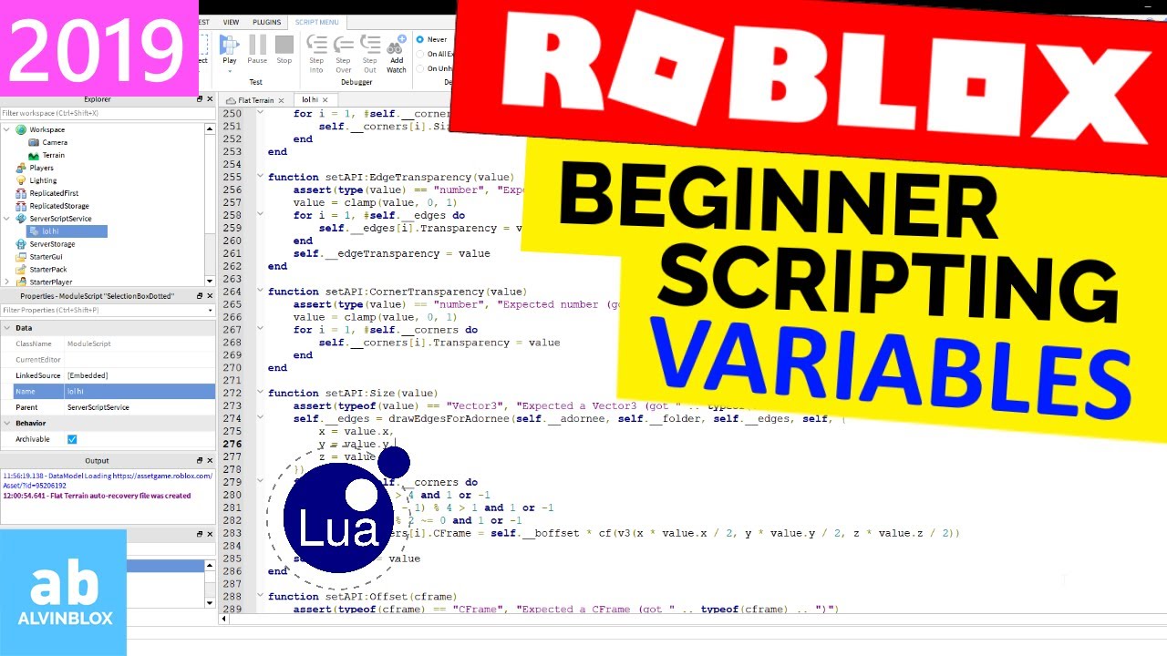 Beginner Roblox Scripting Tutorial 4 – Variables
