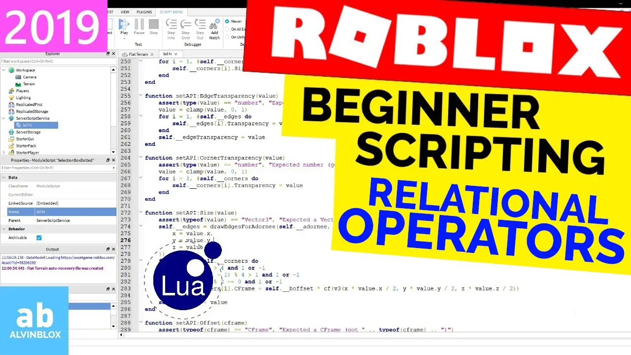 Relational/Conditional Operators – Beginner Roblox Scripting
