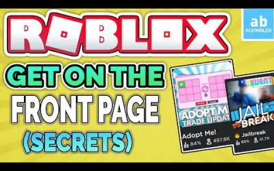 How to get FRONT PAGE on Roblox